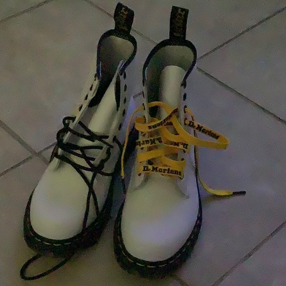 White Brand New Dr. Martens